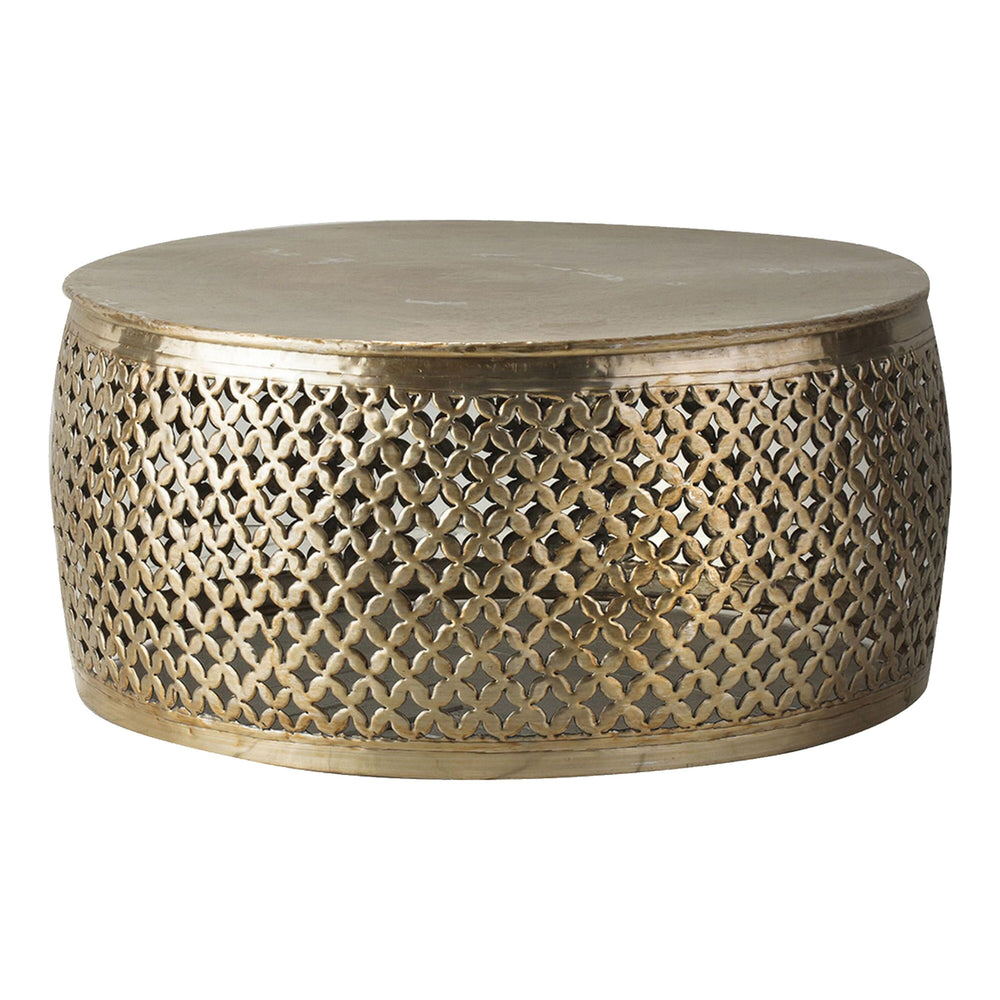 Duvali Gold Round Coffee Table